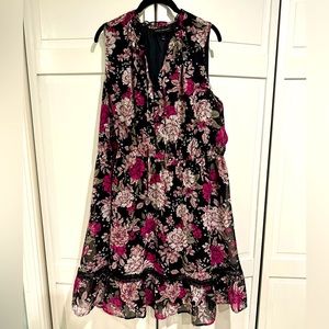 Sleeveless multi colored floral dress